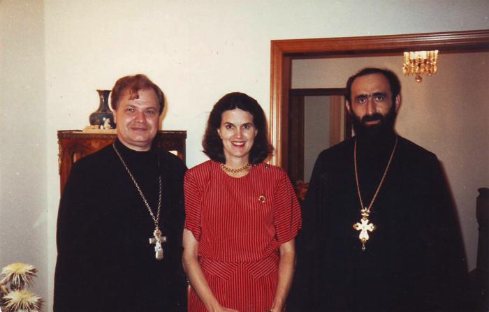 Cu Părintele Daniel Skvir (capelanul ortodox) şi soţia sa Tamara