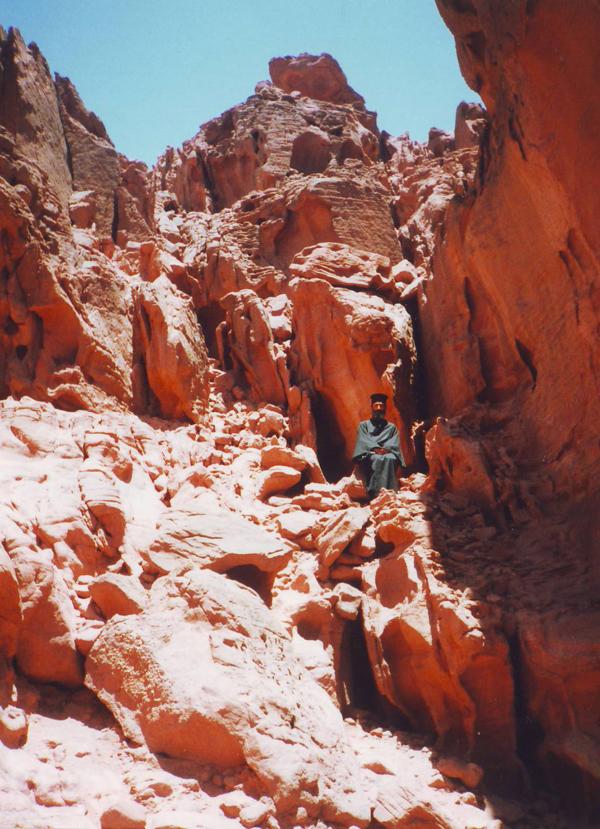 În regiunea Mării Moarte, lângă coloanele lui Solomon din Timna