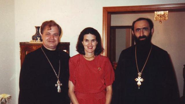 Cu Părintele Daniel Skvir (capelanul ortodox) şi soţia sa Tamara