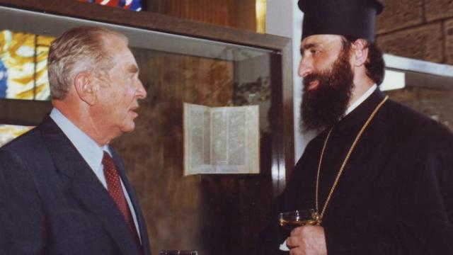 Cu Excelenţa Sa Haim Herzog, preşedintele Statului Israel (decembrie, 1989)